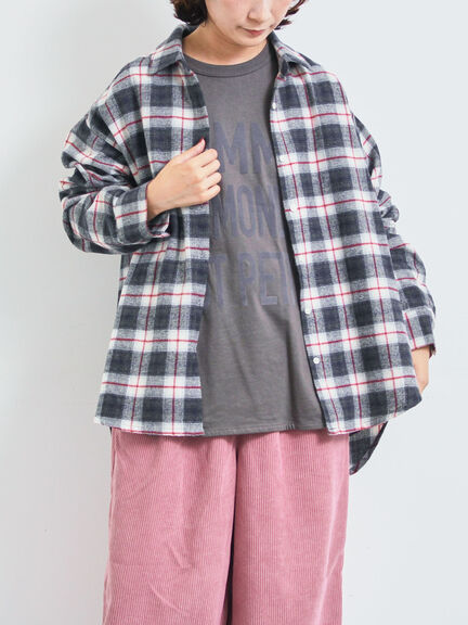 起毛チェックシャツ（ブラック/ベージュ/ブルー）｜SM2（エスエムツー）通販