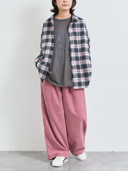 起毛チェックシャツ（ブラック/ベージュ/ブルー）｜SM2（エスエムツー）通販