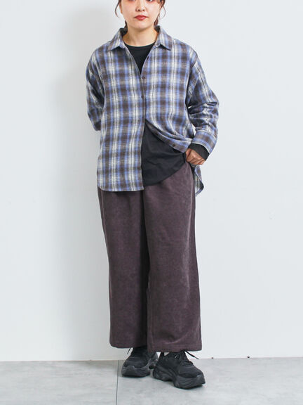 起毛チェックシャツ（ブラック/ベージュ/ブルー）｜SM2（エスエムツー）通販