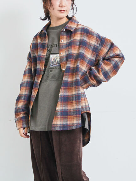 起毛チェックシャツ（ブラック/ベージュ/ブルー）｜SM2（エスエムツー）通販