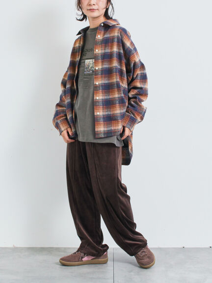 起毛チェックシャツ（ブラック/ベージュ/ブルー）｜SM2（エスエムツー）通販