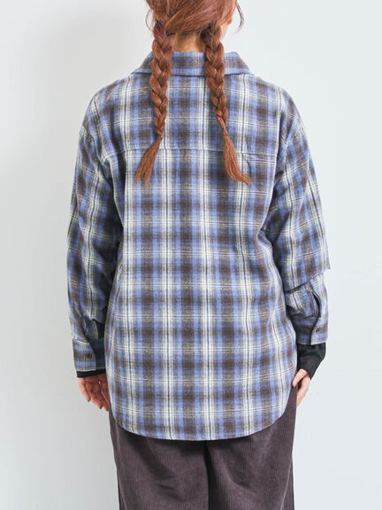 起毛チェックシャツ（ブラック/ベージュ/ブルー）｜SM2（エスエムツー）通販