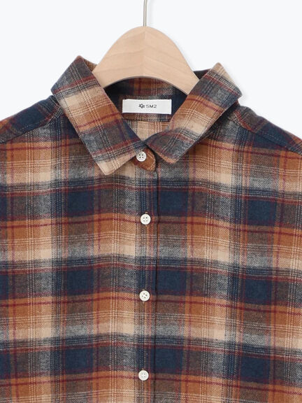 起毛チェックシャツ（ブラック/ベージュ/ブルー）｜SM2（エスエムツー）通販