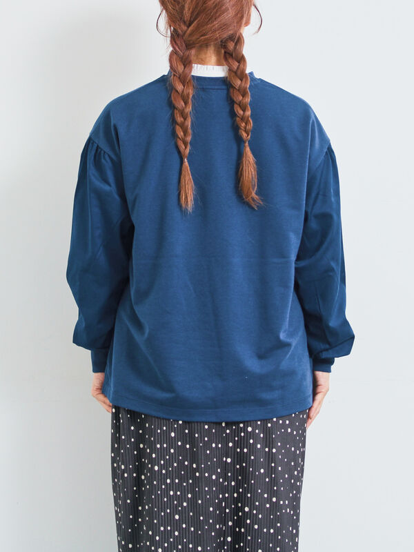 ☆TT☆様 袖布帛インレイロゴプルオーバー（オフホワイト