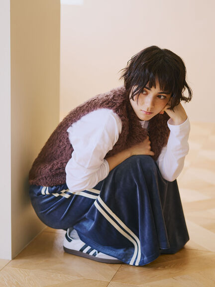 ラビットベロアスカート（ブラック/ミント/ネイビー）｜SM2（エスエムツー）通販