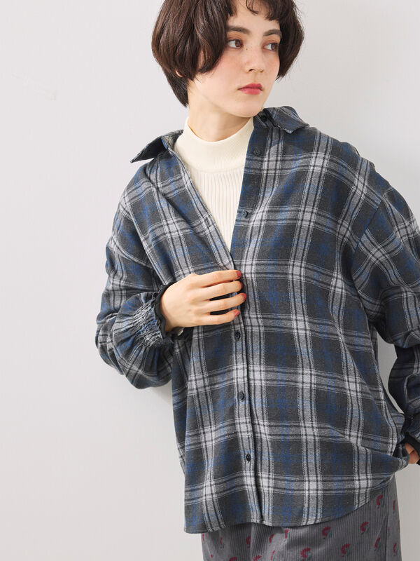 アソート袖口シャーリングブラウス（グレー/チャコールグレー/ベージュ/ブラウン）｜SM2（エスエムツー）通販