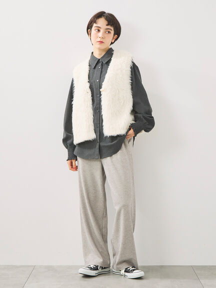 アソート袖口シャーリングブラウス（グレー/チャコールグレー/ベージュ/ブラウン）｜SM2（エスエムツー）通販