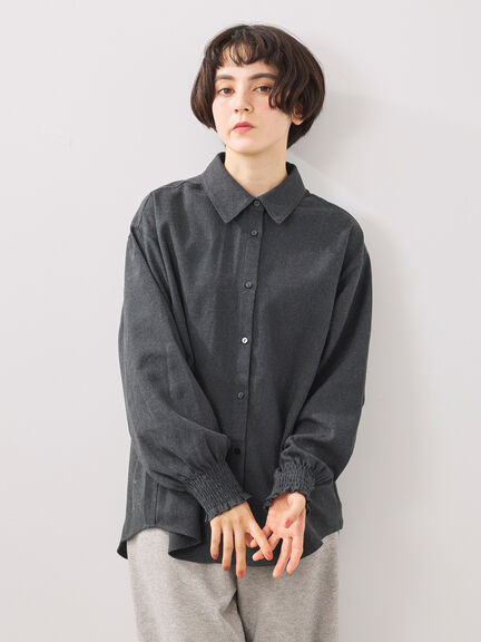 アソート袖口シャーリングブラウス（グレー/チャコールグレー/ベージュ/ブラウン）｜SM2（エスエムツー）通販