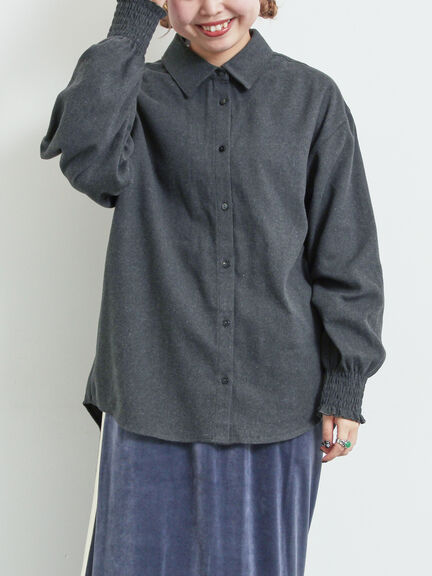 アソート袖口シャーリングブラウス（グレー/チャコールグレー/ベージュ/ブラウン）｜SM2（エスエムツー）通販