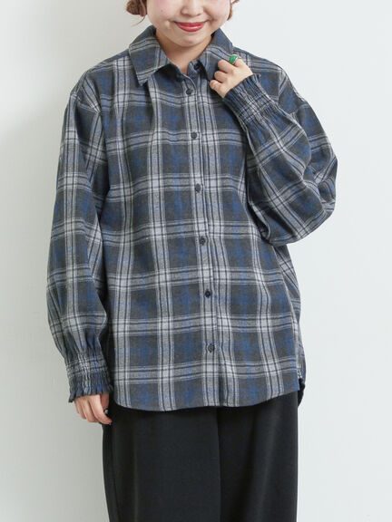 アソート袖口シャーリングブラウス（グレー/チャコールグレー/ベージュ/ブラウン）｜SM2（エスエムツー）通販