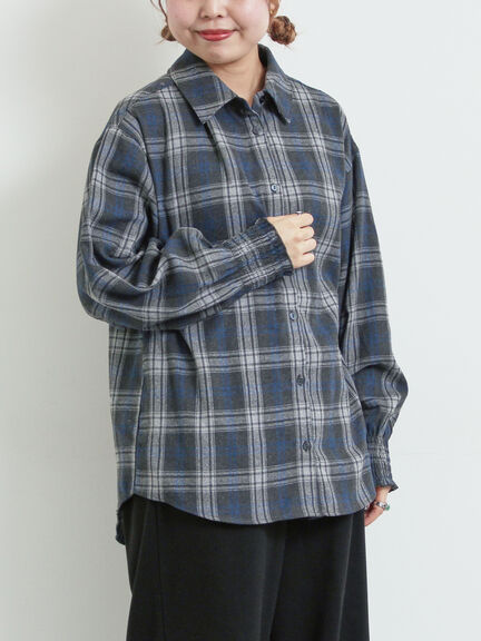 アソート袖口シャーリングブラウス（グレー/チャコールグレー/ベージュ/ブラウン）｜SM2（エスエムツー）通販