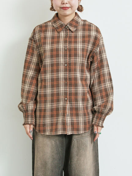 アソート袖口シャーリングブラウス（グレー/チャコールグレー/ベージュ/ブラウン）｜SM2（エスエムツー）通販