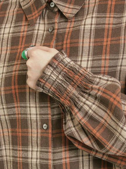 アソート袖口シャーリングブラウス（グレー/チャコールグレー/ベージュ/ブラウン）｜SM2（エスエムツー）通販