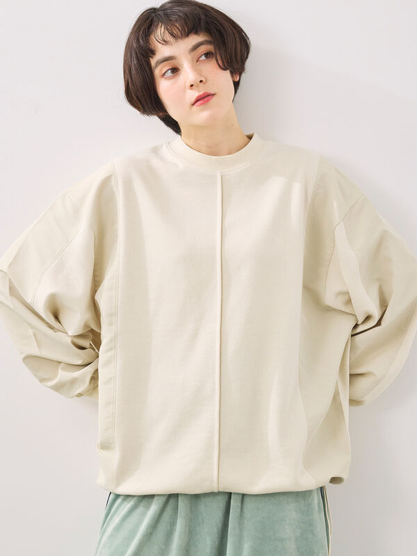 異素材切替スウェット（チャコールグレー/ライトベージュ/ＴＯＰグレー）｜SM2（エスエムツー）通販