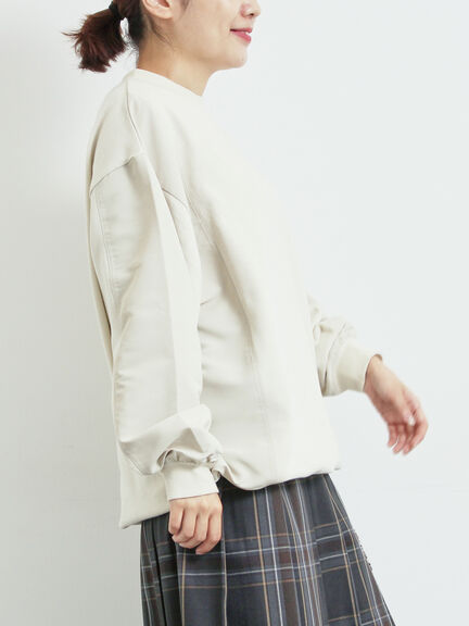 異素材切替スウェット（チャコールグレー/ライトベージュ/ＴＯＰグレー）｜SM2（エスエムツー）通販