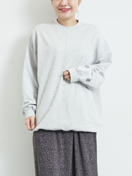 異素材切替スウェット（チャコールグレー/ライトベージュ/ＴＯＰグレー）｜SM2（エスエムツー）通販