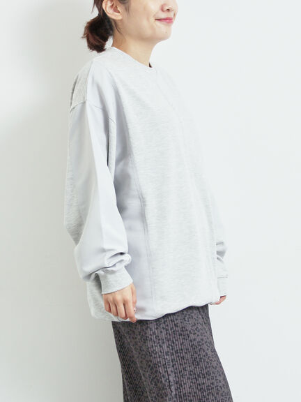 異素材切替スウェット（チャコールグレー/ライトベージュ/ＴＯＰグレー）｜SM2（エスエムツー）通販