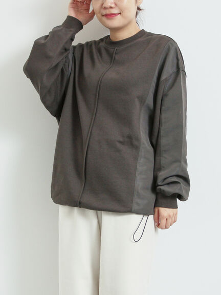 異素材切替スウェット（チャコールグレー/ライトベージュ/ＴＯＰグレー）｜SM2（エスエムツー）通販