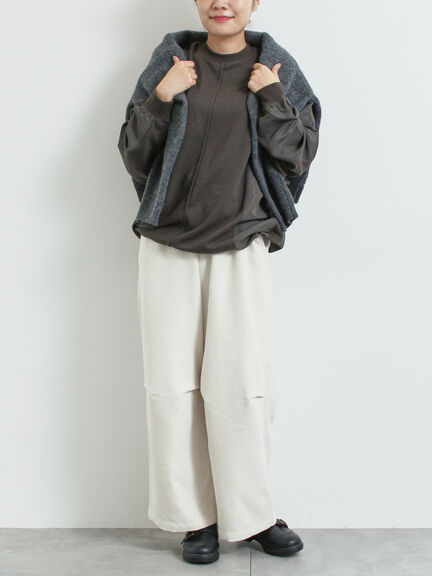 異素材切替スウェット（チャコールグレー/ライトベージュ/ＴＯＰグレー）｜SM2（エスエムツー）通販