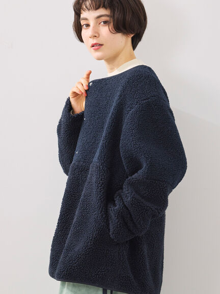 切替ボアジャケット（チャコールグレー/ネイビー/キナリ）｜SM2（エスエムツー）通販