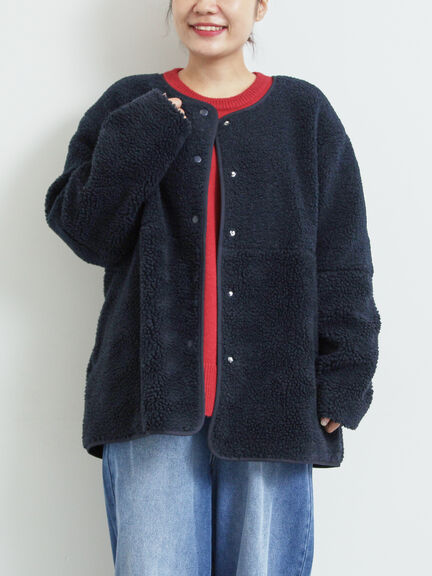 切替ボアジャケット（チャコールグレー/ネイビー/キナリ）｜SM2（エスエムツー）通販