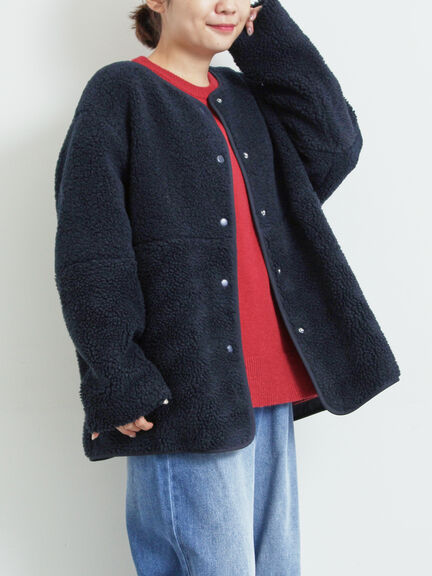 切替ボアジャケット（チャコールグレー/ネイビー/キナリ）｜SM2（エスエムツー）通販