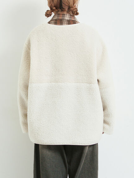 切替ボアジャケット（チャコールグレー/ネイビー/キナリ）｜SM2（エスエムツー）通販