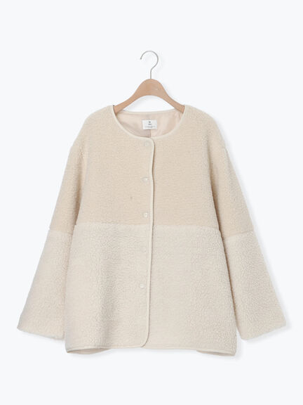 切替ボアジャケット（チャコールグレー/ネイビー/キナリ）｜SM2（エスエムツー）通販