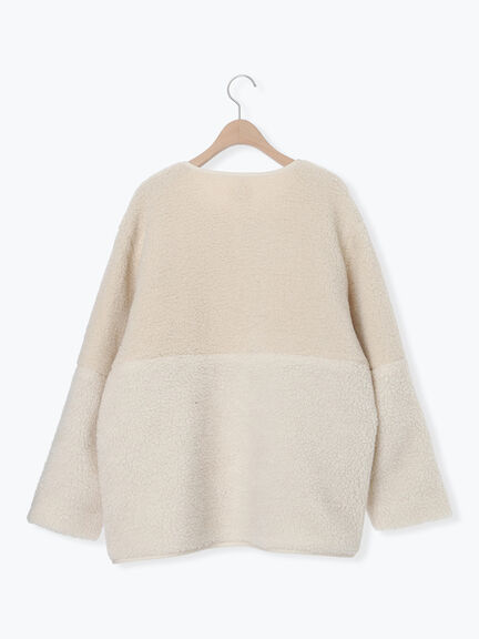 切替ボアジャケット（チャコールグレー/ネイビー/キナリ）｜SM2（エスエムツー）通販