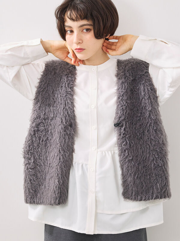 トグルニットベスト（グレー/ブラウン/キナリ）｜SM2（エスエムツー）通販