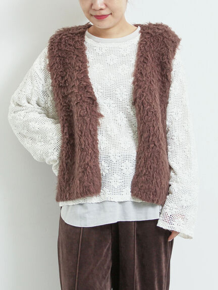 トグルニットベスト（グレー/ブラウン/キナリ）｜SM2（エスエムツー）通販