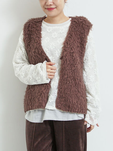 トグルニットベスト（グレー/ブラウン/キナリ）｜SM2（エスエムツー）通販