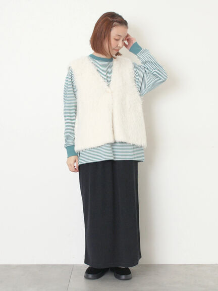 トグルニットベスト（グレー/ブラウン/キナリ）｜SM2（エスエムツー）通販