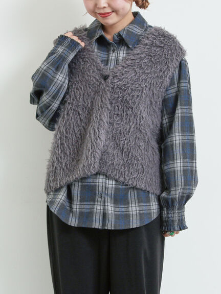 トグルニットベスト（グレー/ブラウン/キナリ）｜SM2（エスエムツー）通販