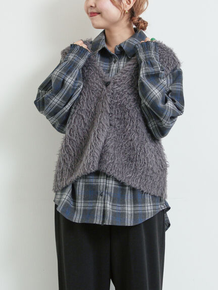 トグルニットベスト（グレー/ブラウン/キナリ）｜SM2（エスエムツー）通販