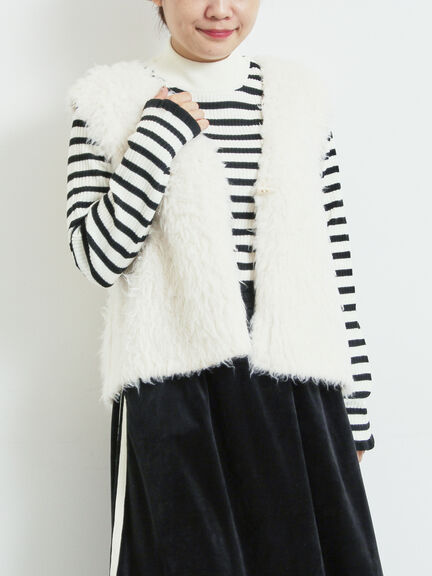 トグルニットベスト（グレー/ブラウン/キナリ）｜SM2（エスエムツー）通販