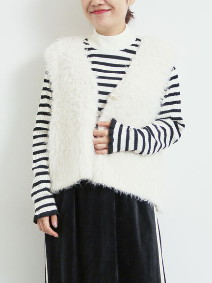 トグルニットベスト（グレー/ブラウン/キナリ）｜SM2（エスエムツー）通販