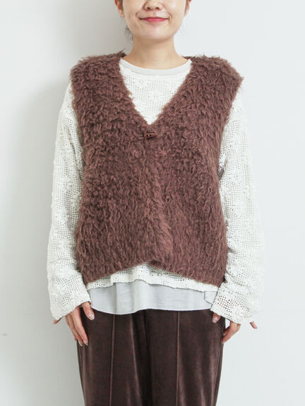 トグルニットベスト（グレー/ブラウン/キナリ）｜SM2（エスエムツー）通販