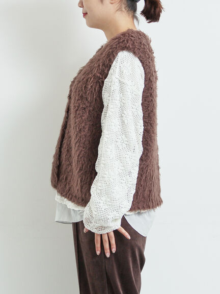 トグルニットベスト（グレー/ブラウン/キナリ）｜SM2（エスエムツー）通販