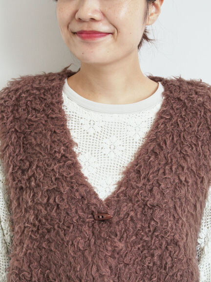 トグルニットベスト（グレー/ブラウン/キナリ）｜SM2（エスエムツー）通販