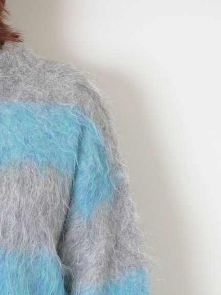 シャギーワイドボーダーニット（レッド/ベージュ/ブルー）｜SM2（エスエムツー）通販