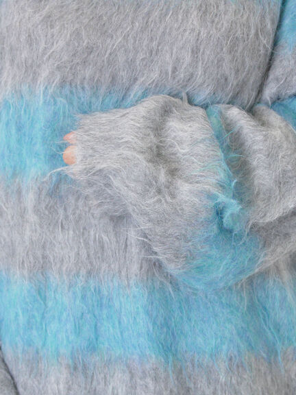 シャギーワイドボーダーニット（レッド/ベージュ/ブルー）｜SM2（エスエムツー）通販