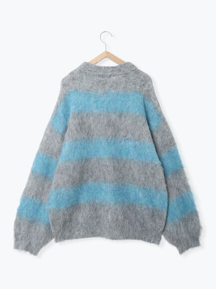 シャギーワイドボーダーニット（レッド/ベージュ/ブルー）｜SM2（エスエムツー）通販