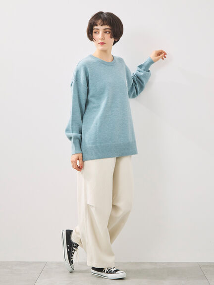 ロゴ刺繍ニットプルオーバー（グレー/レッド/ベージュ/ミント/ネイビー）｜SM2（エスエムツー）通販