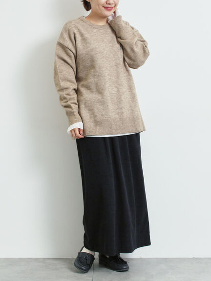 ロゴ刺繍ニットプルオーバー（グレー/レッド/ベージュ/ミント/ネイビー）｜SM2（エスエムツー）通販