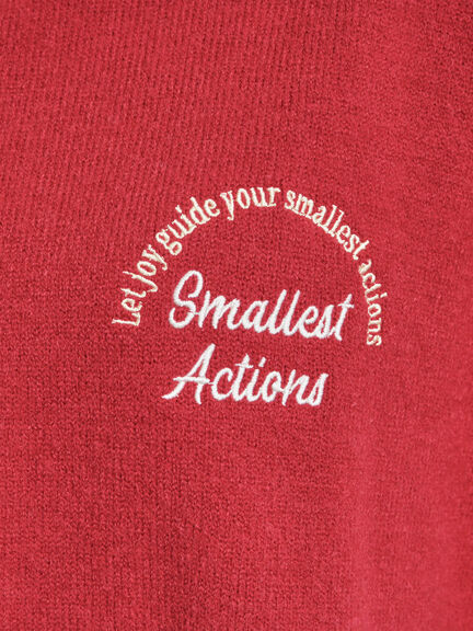 ロゴ刺繍ニットプルオーバー（グレー/レッド/ベージュ/ミント/ネイビー）｜SM2（エスエムツー）通販