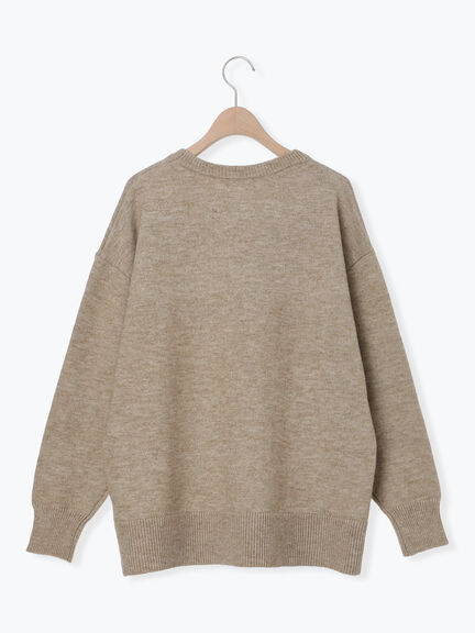 ロゴ刺繍ニットプルオーバー（グレー/レッド/ベージュ/ミント/ネイビー）｜SM2（エスエムツー）通販