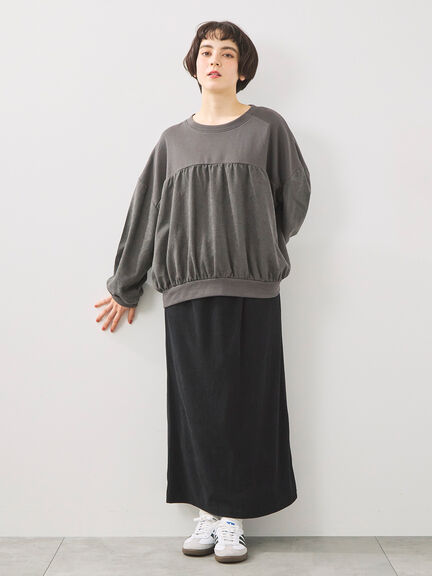 布帛切替裏毛プルオーバー（グレー/ブラウン/サックスブルー）｜SM2（エスエムツー）通販