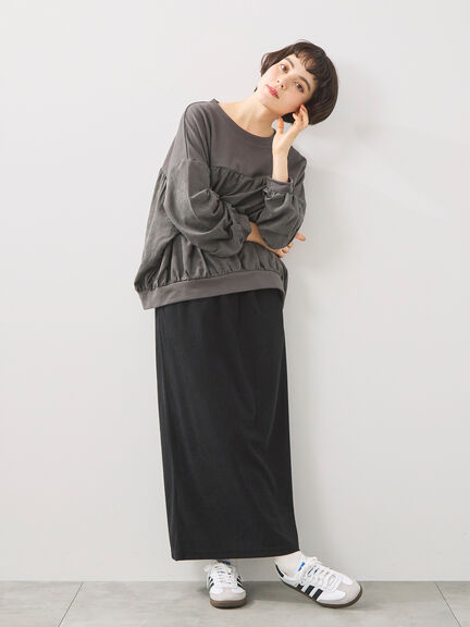 布帛切替裏毛プルオーバー（グレー/ブラウン/サックスブルー）｜SM2（エスエムツー）通販