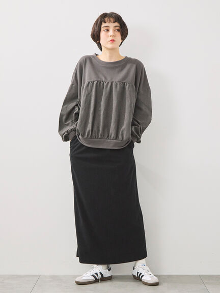 布帛切替裏毛プルオーバー（グレー/ブラウン/サックスブルー）｜SM2（エスエムツー）通販